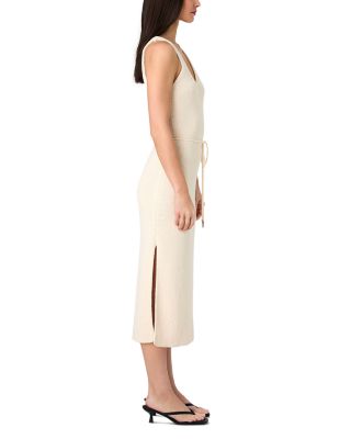 Terry Spun V Neck Midi Dress