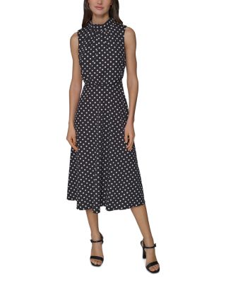 KARL LAGERFELD PARIS - Mock Neck Midi Dress