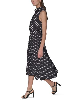 Mock Neck Midi Dress