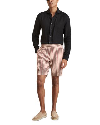 Side Adjuster Striped Shorts