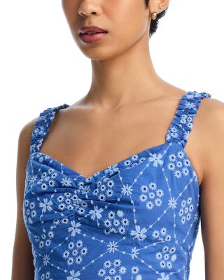 Eyelet Bubble Hem Mini Dress -Exclusive