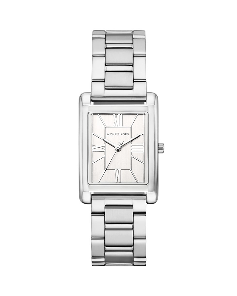 Michael Kors Essex Watch, 26mm X 37mm In White/silver