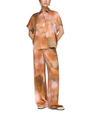 Oversized Silk Dolman Sleeve Top