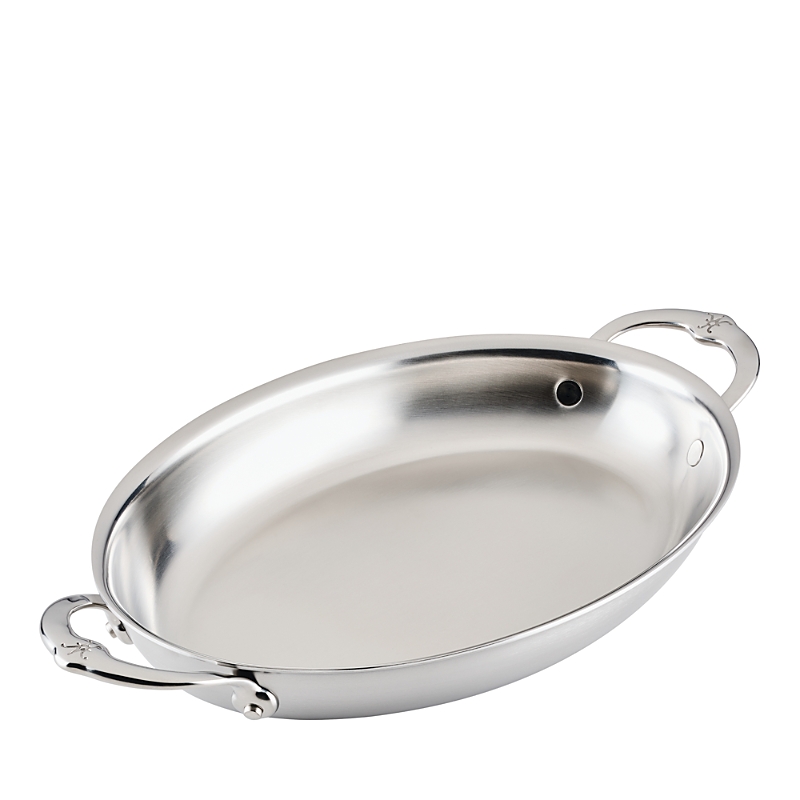 Hestan Provisions Medium Clad Stainless Steel Oval Au Gratin Pan In Stainless