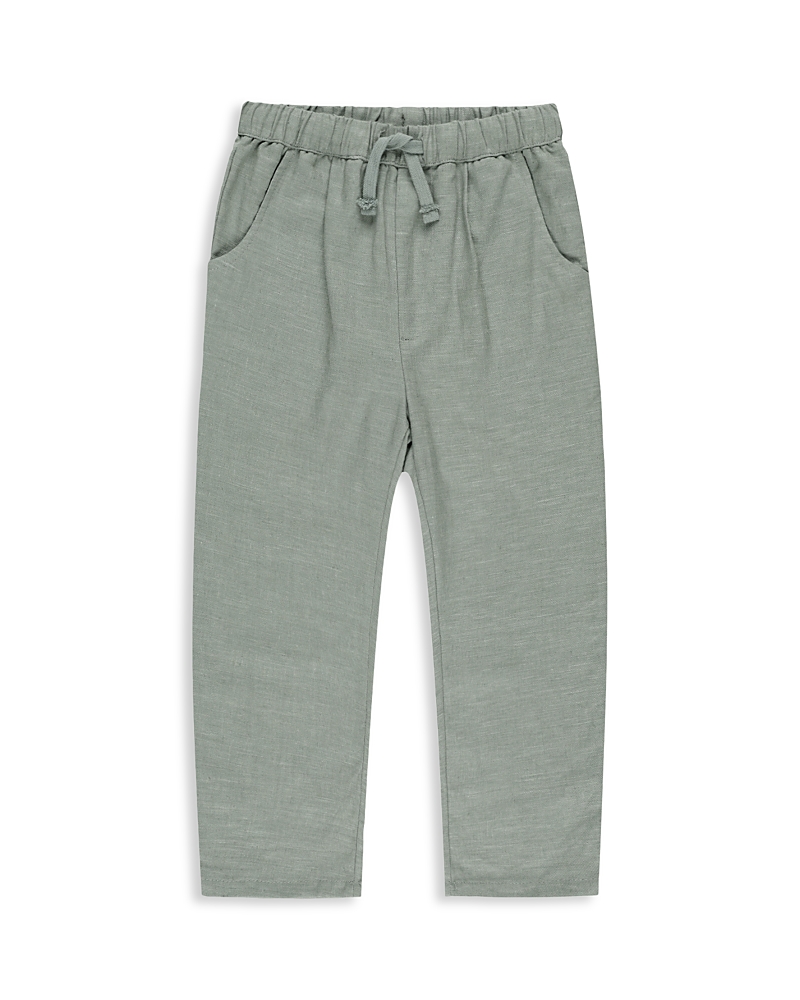 Rylee + Cru Boys' Ethan Drawstring Linen Pants - Little Kid In Eucalyptus