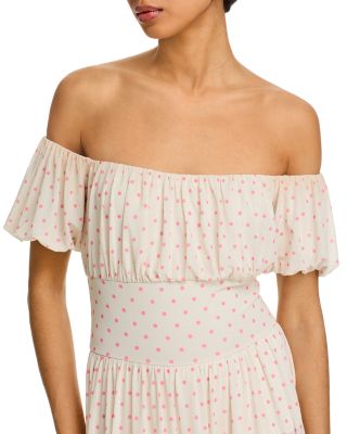 Monero Printed Off The Shoulder Maxi Dress