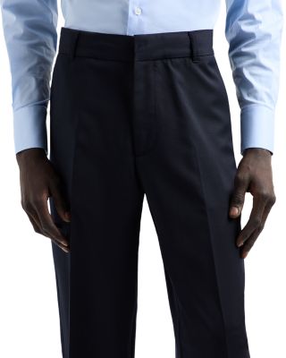 Twill Straight Leg Suit Trousers