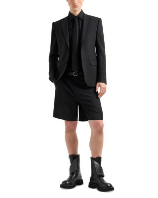 Flocked Cotton Button Up Shirt