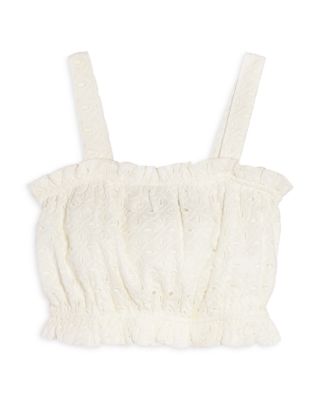 AQUA - Girls' Cropped Eyelet Tank & Bubble Skirt, Big Kid - Exclusive