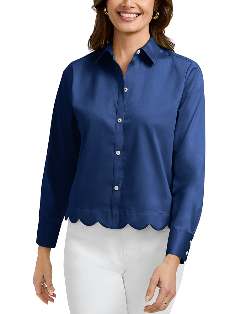 Foxcroft Scarlett Long Sleeved Matte Sateen Shirt