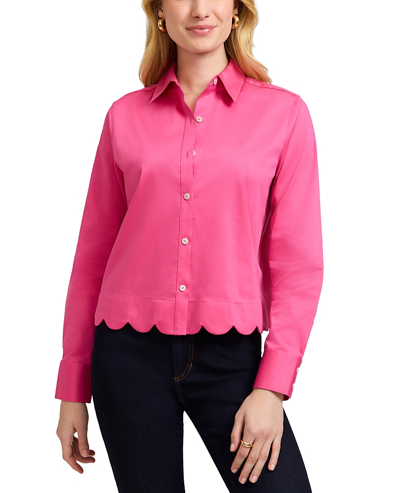 Foxcroft Scarlett Long Sleeved Matte Sateen Shirt