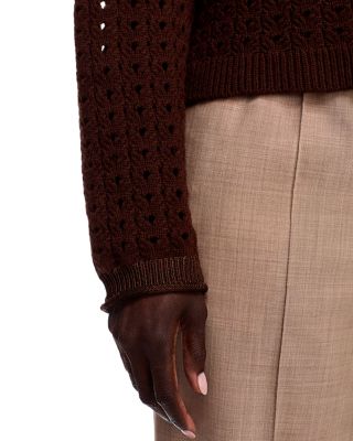 Openwork Crewneck Sweater