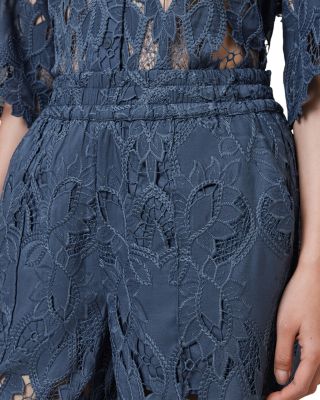 Charli Embroidered Shirt & Lace Wide Leg Pants