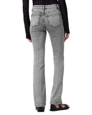 Haldan Mid Rise Slim Bootcut Jeans in Washed Grey