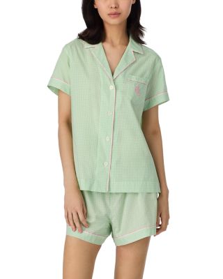 Ralph Lauren - Check Short Sleeve Notch Collar Boxer PJ Set