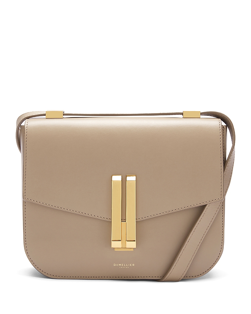 Demellier Vancouver Smooth Leather Shoulder Bag In Dark Sand