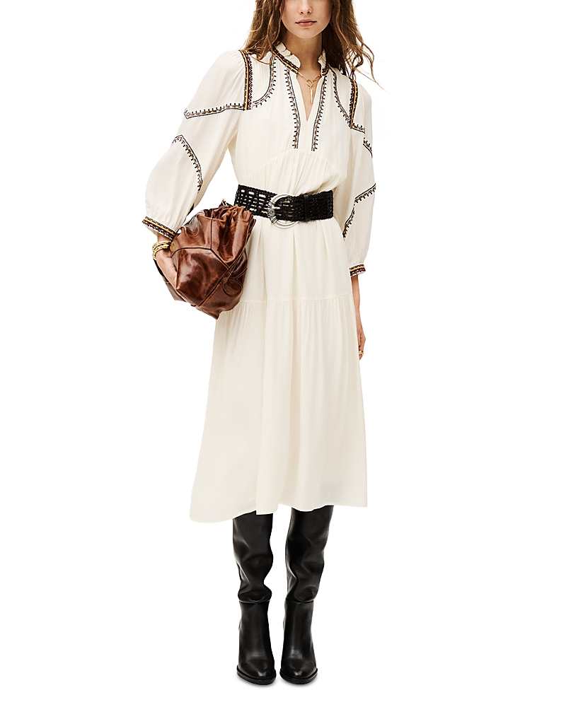 Ba&sh Tunia Midi Dress In Off White