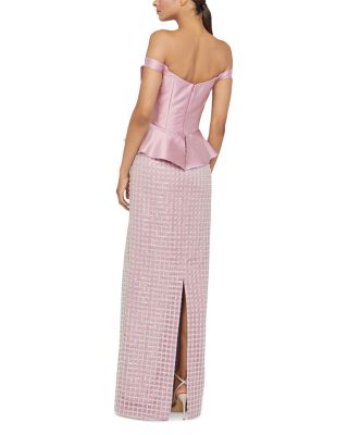 Cynthia Draped Bow Bodice Gown