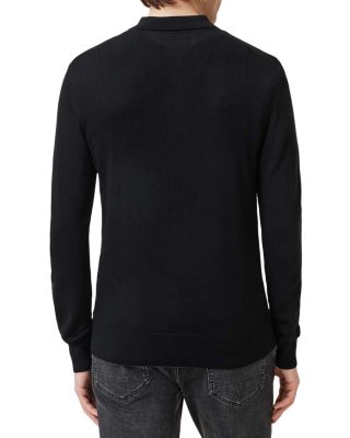 Mode Regular Fit Merino Wool Long Sleeve Polo Sweater