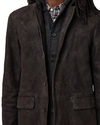 Survey Layered Leather Blazer
