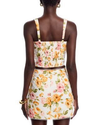 Floral Print Bustier Top - Exclusive
