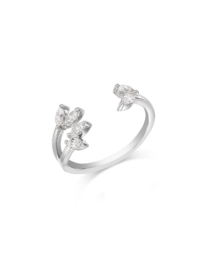 Bloomingdale's Fine Collection Diamond Marquis Cut Cuff Ring In 14k White Gold, 0.33 Ct. T. W.