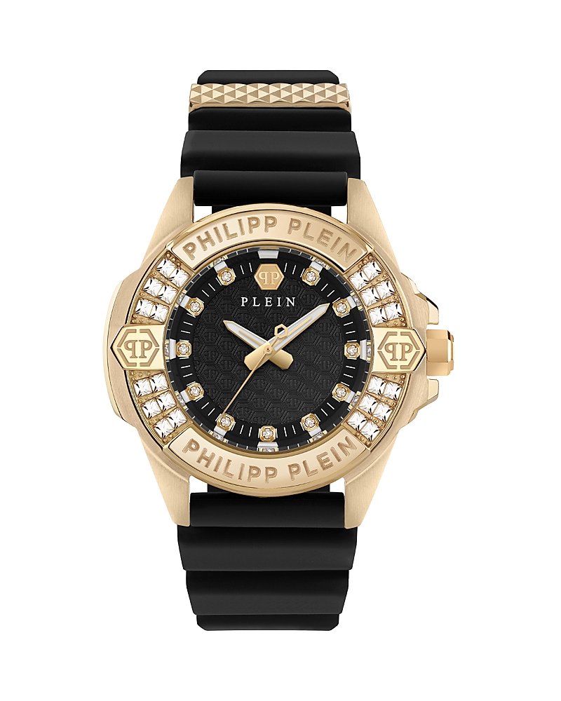 Philipp Plein Plein Majesty Crystal Watch In Black/black