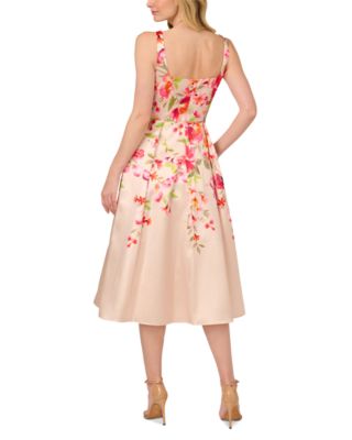 Border Mikado Midi Dress