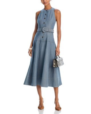 Margaret Sleeveless Denim Midi Dress