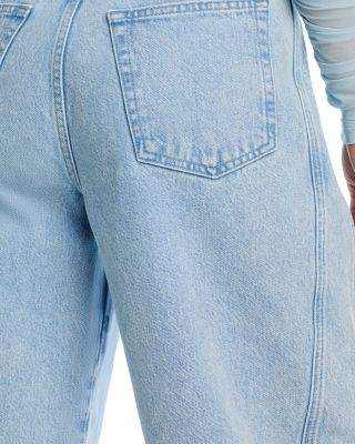 The Twisted High Rise Wide Leg Ankle Jeans in Never 