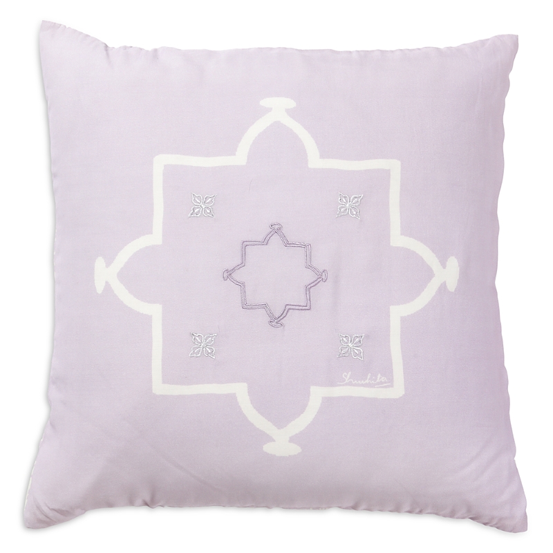 Vvyom Amethyst Jharoka Reversible Cushion, 20 X 20 In Purple