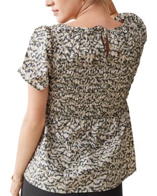 Short Sleeve Smocked Top