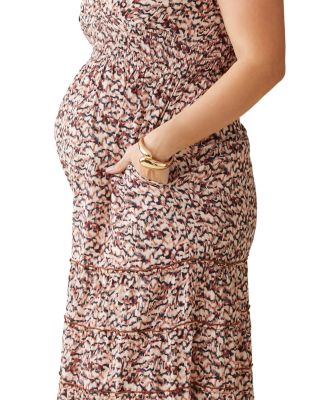 Maternity Cap Sleeve Maxi Dress