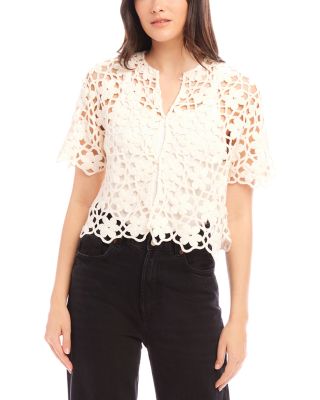 Fifteen Twenty - Kamille Crochet Shirt