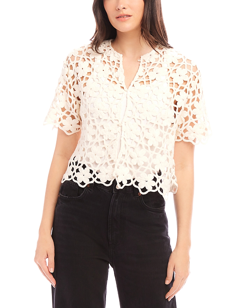Fifteen Twenty Kamille Crochet Shirt