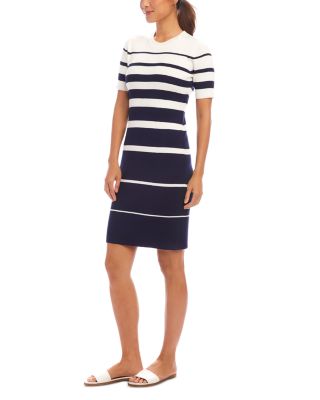 Stripe Ribbed Sweater Dress