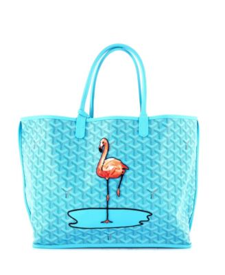 Pre-Owned Goyard - PM Anjou Reversible Tote Embroidered Coated Canvas