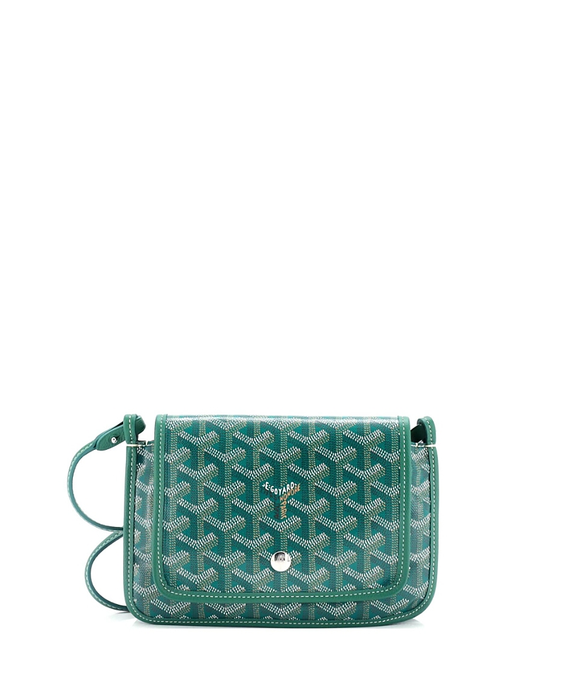 Pre-owned Pre-owned Goyard Goyard Plumet Clutch Wallet Coated Canvas In Green