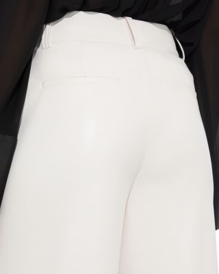 Alexander Faux Leather High Rise Slim Straight Ankle Trousers