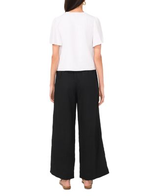 Short Sleeve Tie Front Top