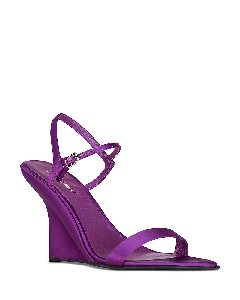 Jeffrey Campbell Kassandra Satin Ankle Strap Wedge Sandal