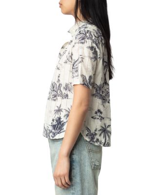 Topher Coton Tropical Island Top