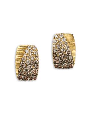 Bloomingdale's Fine Collection - Ombr&eacute; Brown Diamond Earrings in 14K Yellow Gold, 0.80 tcw