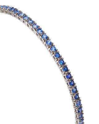 Sapphire Ombr&amp;eacute; Tennis Bracelet in 14K White Gold