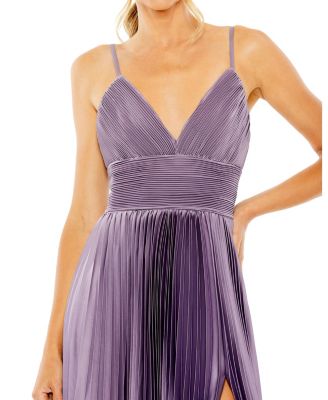 Slim Strap Ruched Top Heat Pleated Dress