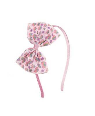 Sweet Wink - Girls' Rainbow Heart Tulle Bow Headband - Little Kid, Big Kid
