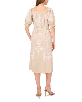 The Shoulder Tassel Tie Midi Dress