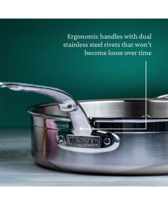 ProBond&reg; Forged 3.5-Quart Professional Clad Stainless Steel Saut&eacute; Pan with Lid