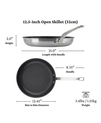 ProBond&amp;reg; Forged 12.5&amp;quot; Professional Clad Stainless Steel Skillet with TITUM Nonstick