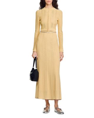 slim fit dress slacks Solne Cardigan Knit Set in Tencel with Lurex  NRA
